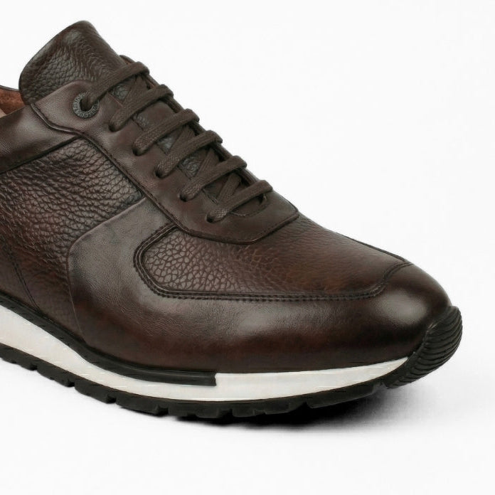 Matteo Eleganza – Sneaker Cuir Marron