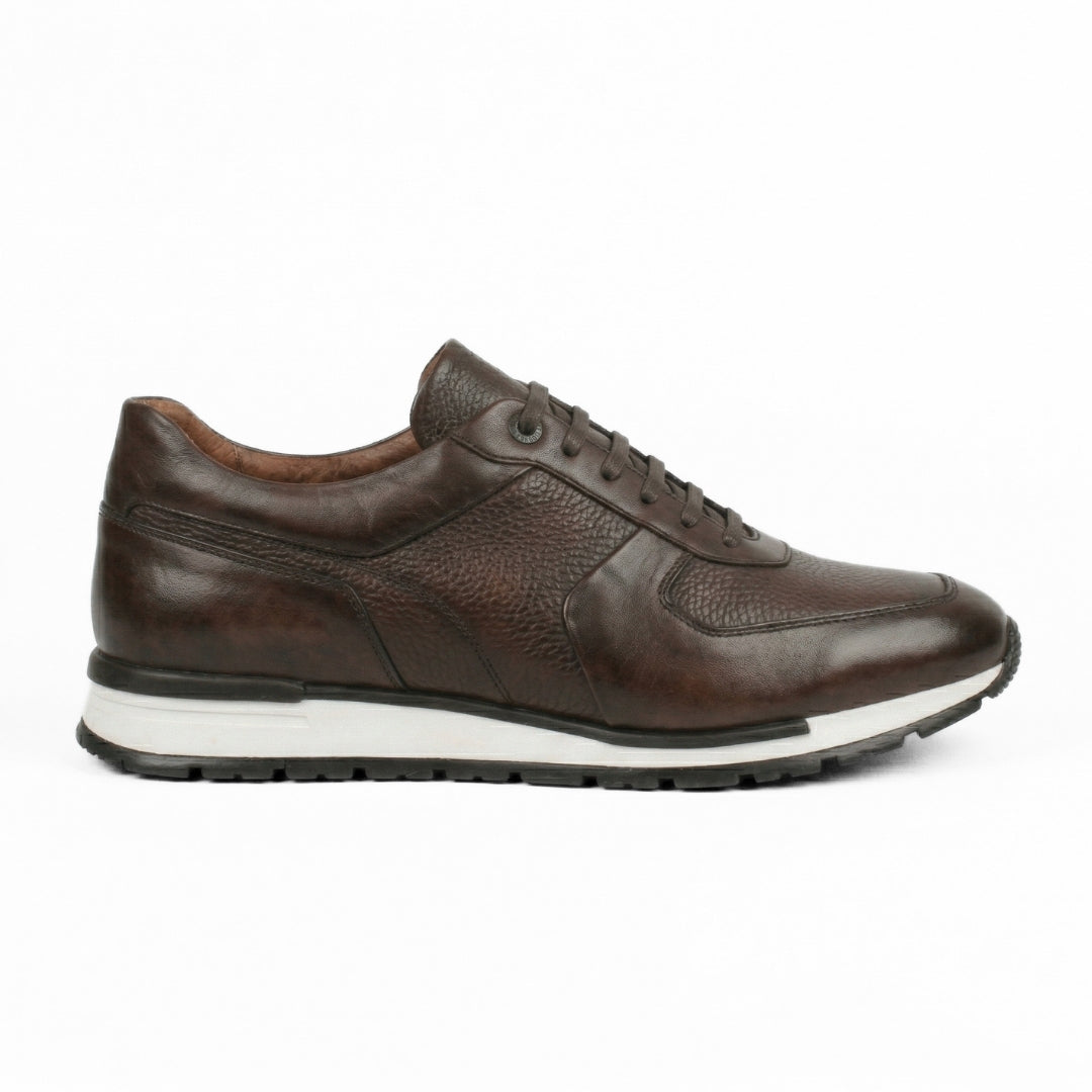 Matteo Eleganza – Sneaker Cuir Marron