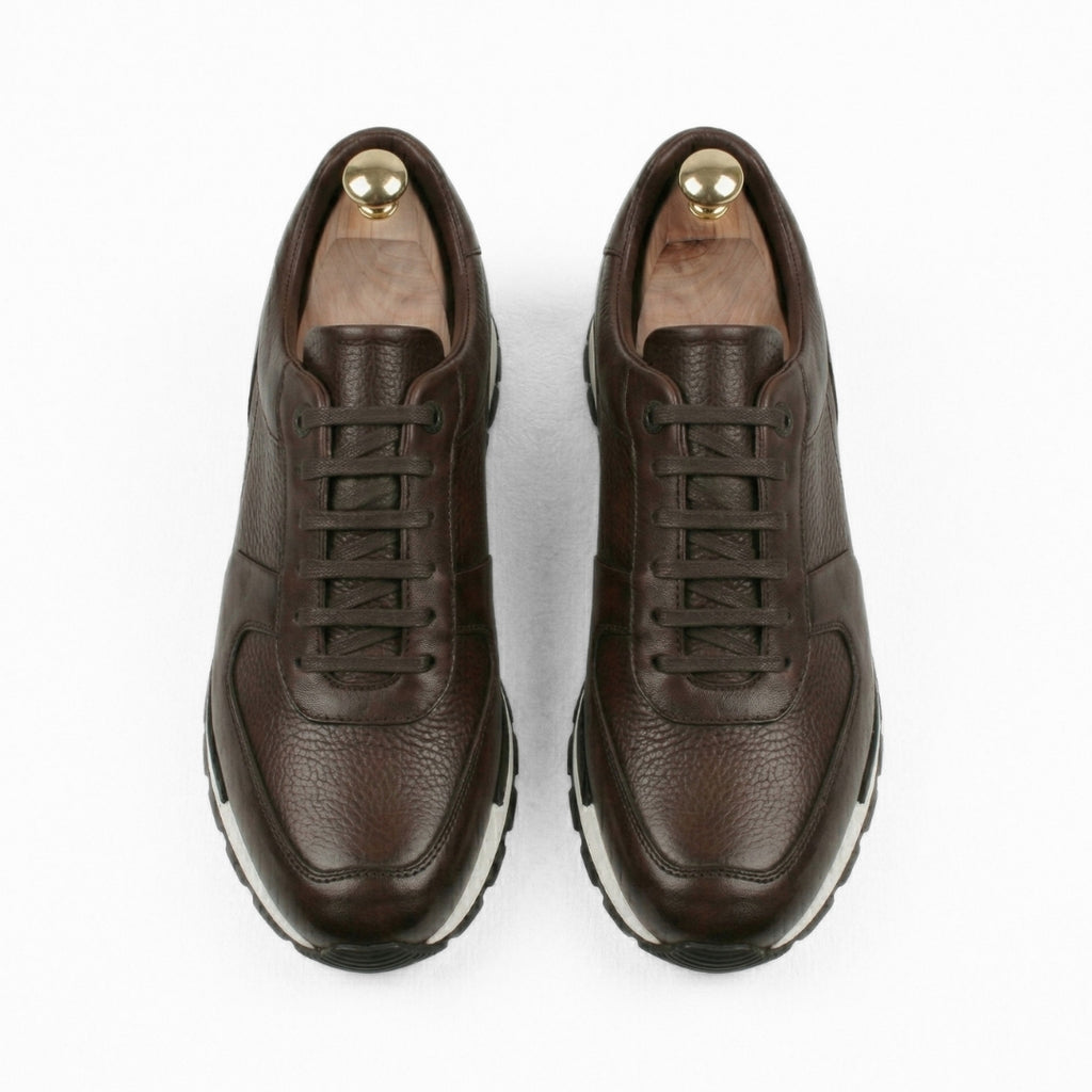 Matteo Eleganza – Sneaker Cuir Marron