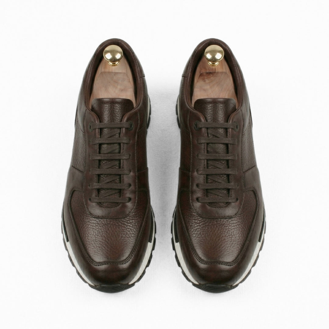 Matteo Eleganza – Sneaker Cuir Marron