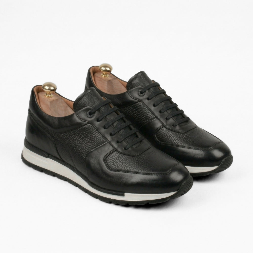 Matteo Eleganza – Sneaker Cuir Noir