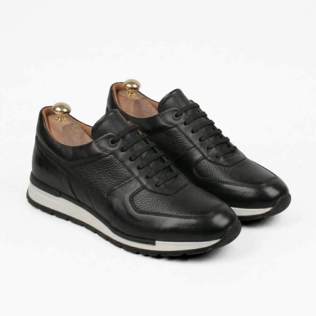 Matteo Eleganza – Sneaker Cuir Noir