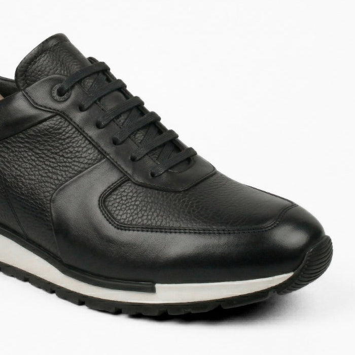 Matteo Eleganza – Sneaker Cuir Noir
