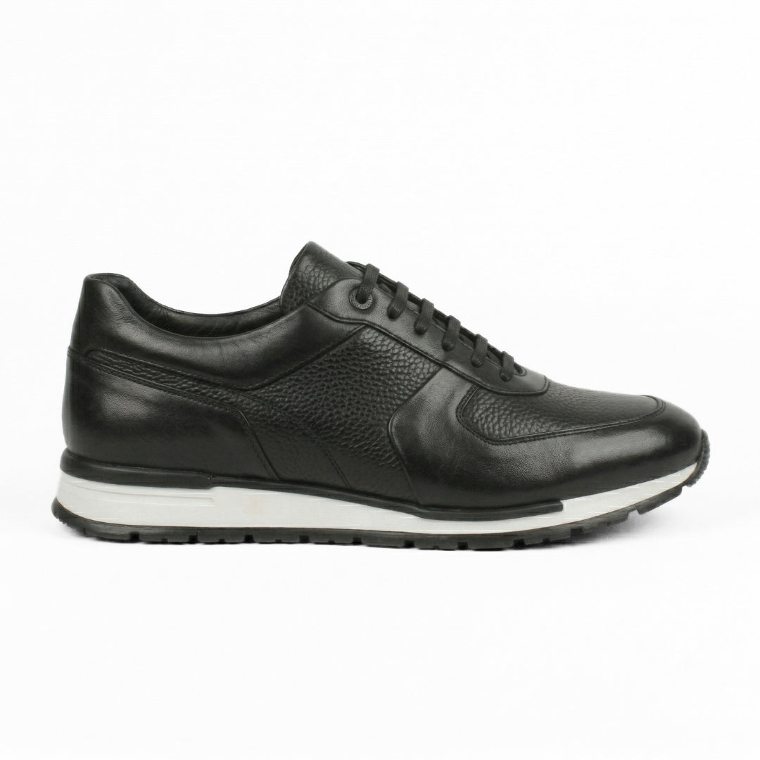 Matteo Eleganza – Sneaker Cuir Noir