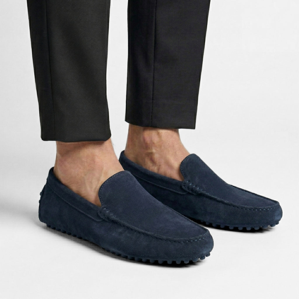 Riviera Sero – Mocassin Daim Bleumarrin