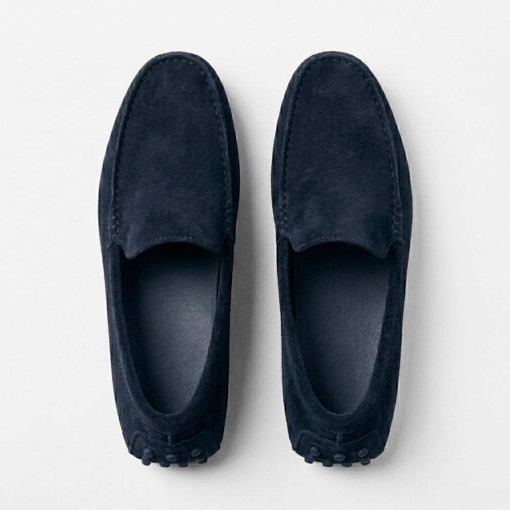 Riviera Sero – Mocassin Daim Bleumarrin