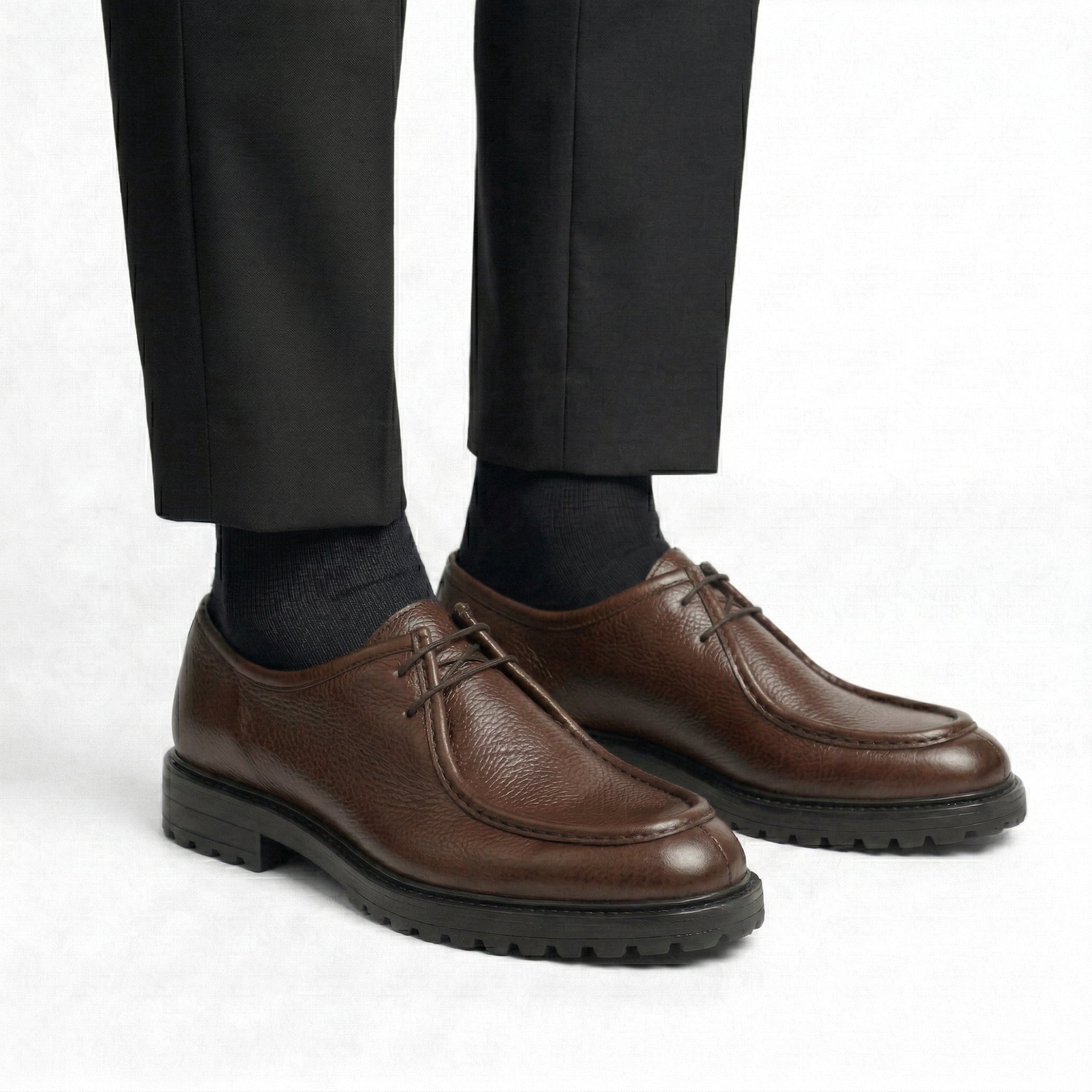 Rafael Dominio – Derby Cuir Grainé Marron