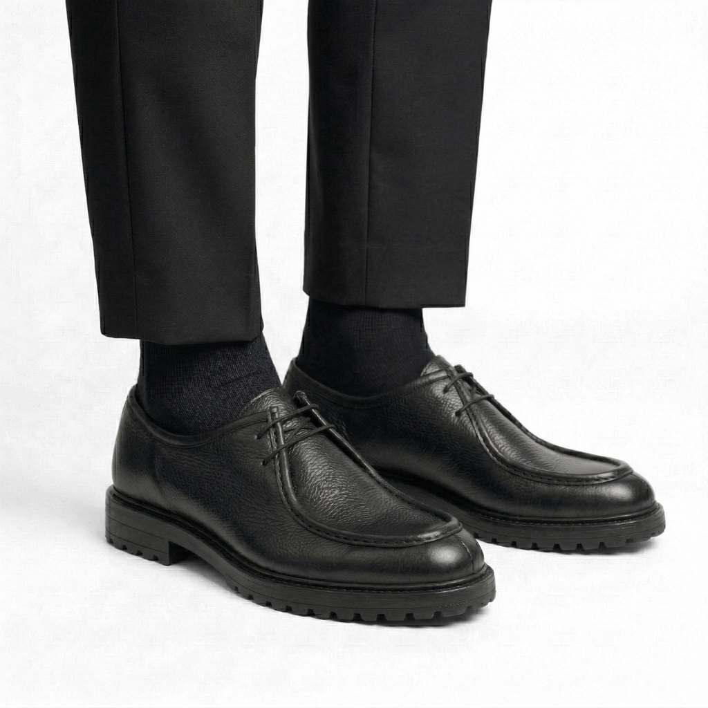 Rafael Dominio – Derby Cuir Grainé Noir