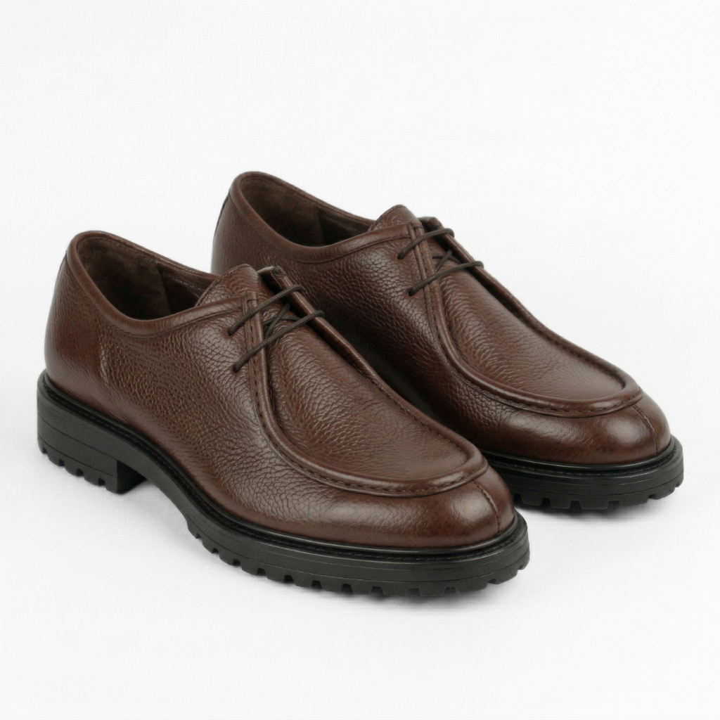 Rafael Dominio – Derby Cuir Grainé Marron
